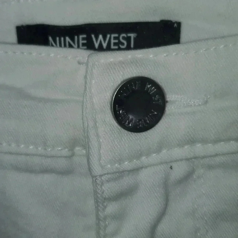 Nine West Gramercy Skinny Capri White Ankle Jeans Size 4 - Picture 6 of 16